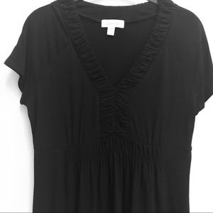 CALVIN KLEIN V-NECK, SHORT SLEEVE EMPIRE WAIST TOP